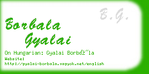 borbala gyalai business card